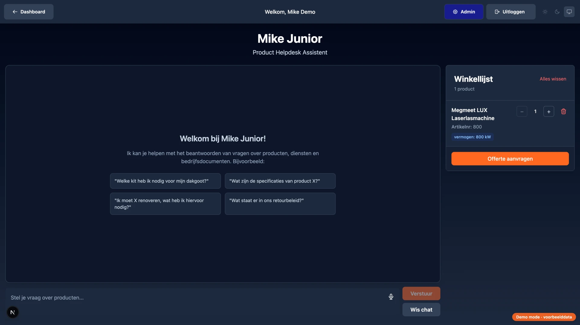 GetMike Mike Junior Helpdesk screenshot