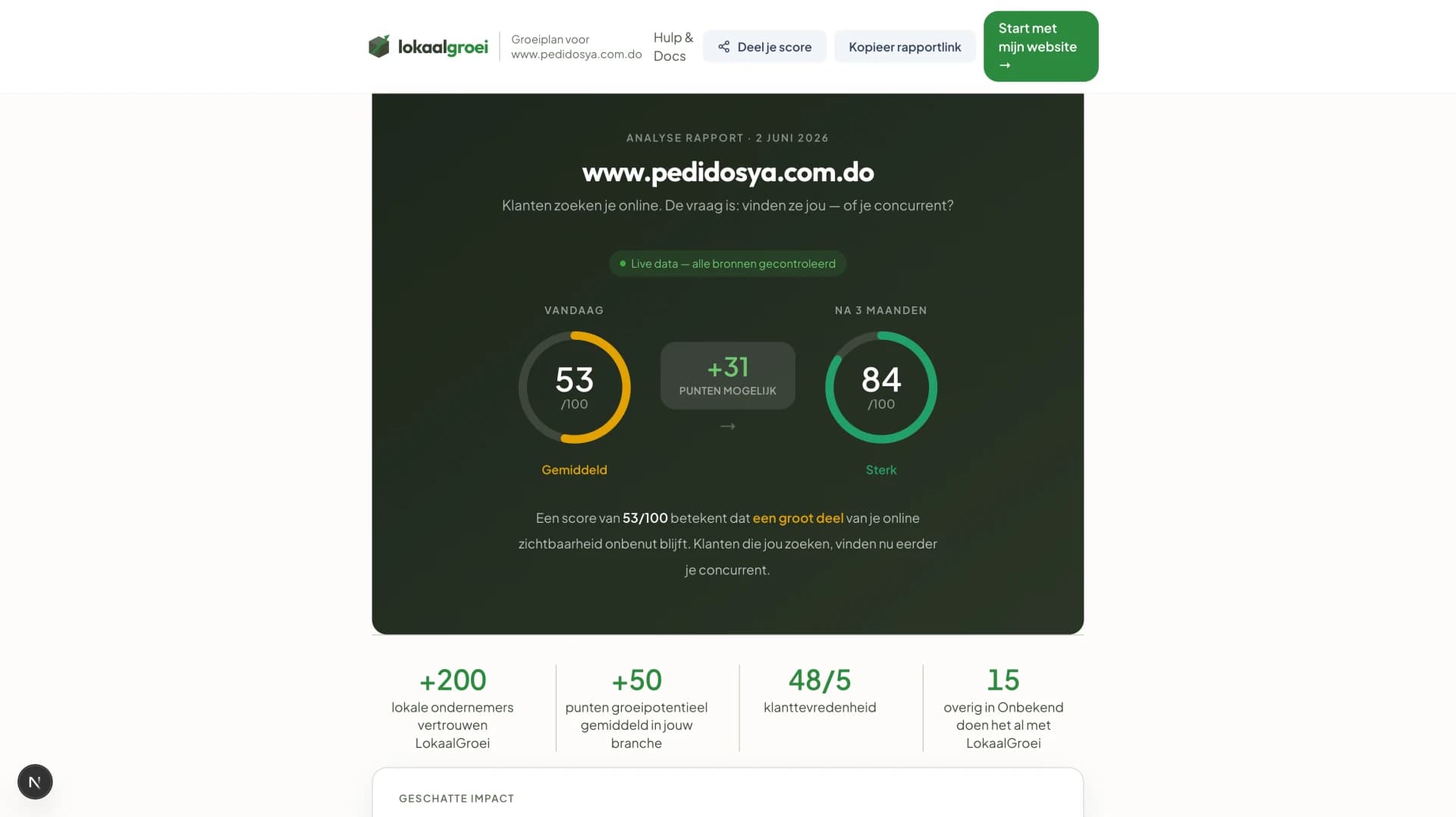 LokaalGroei Auditrapport screenshot
