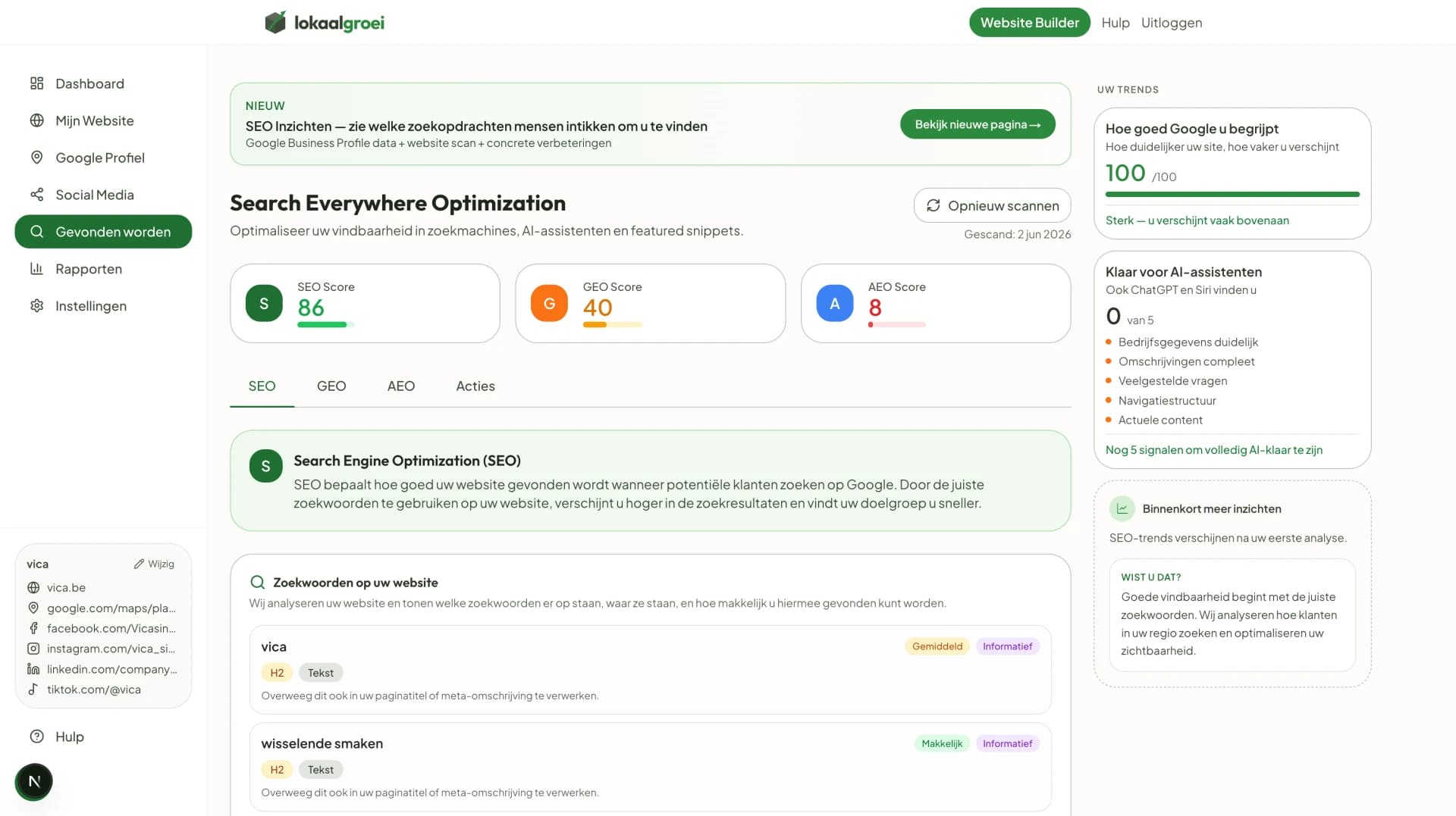 LokaalGroei Search Everywhere screenshot