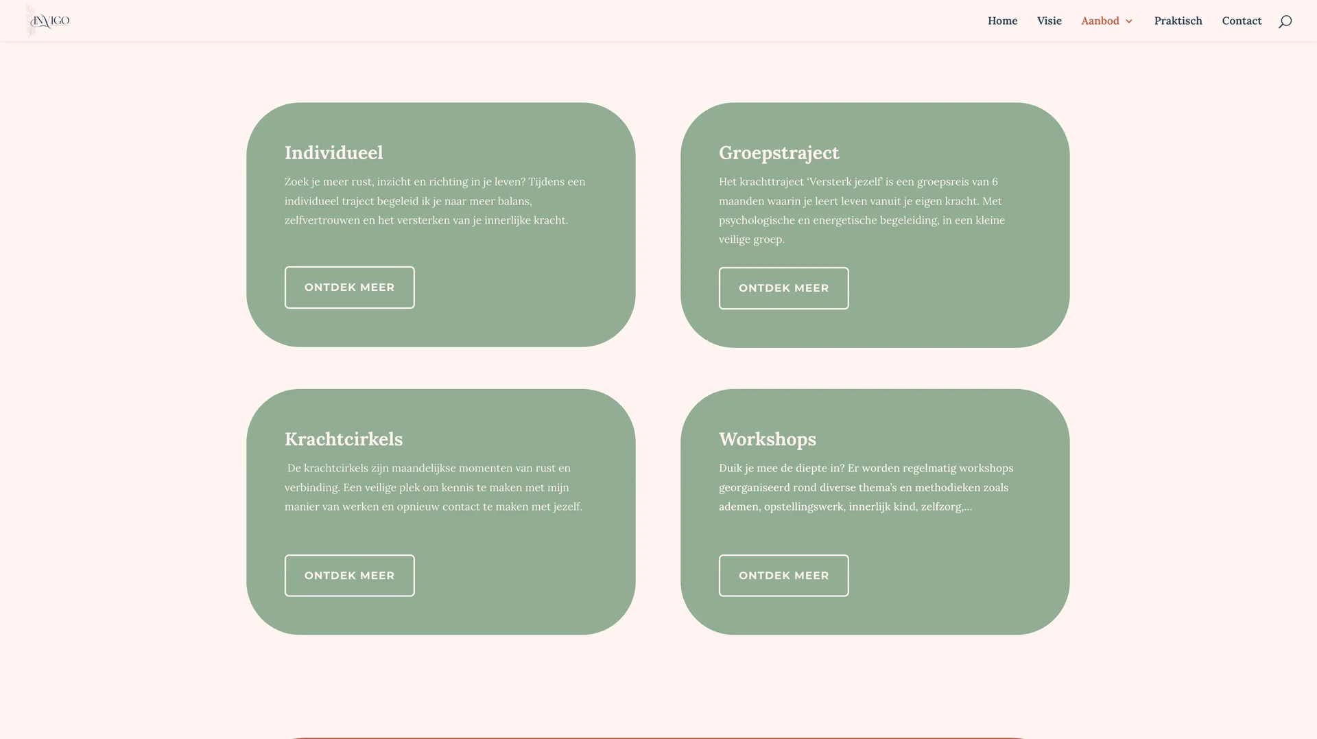 Praktijk InVigo Aanbodsoverzicht screenshot